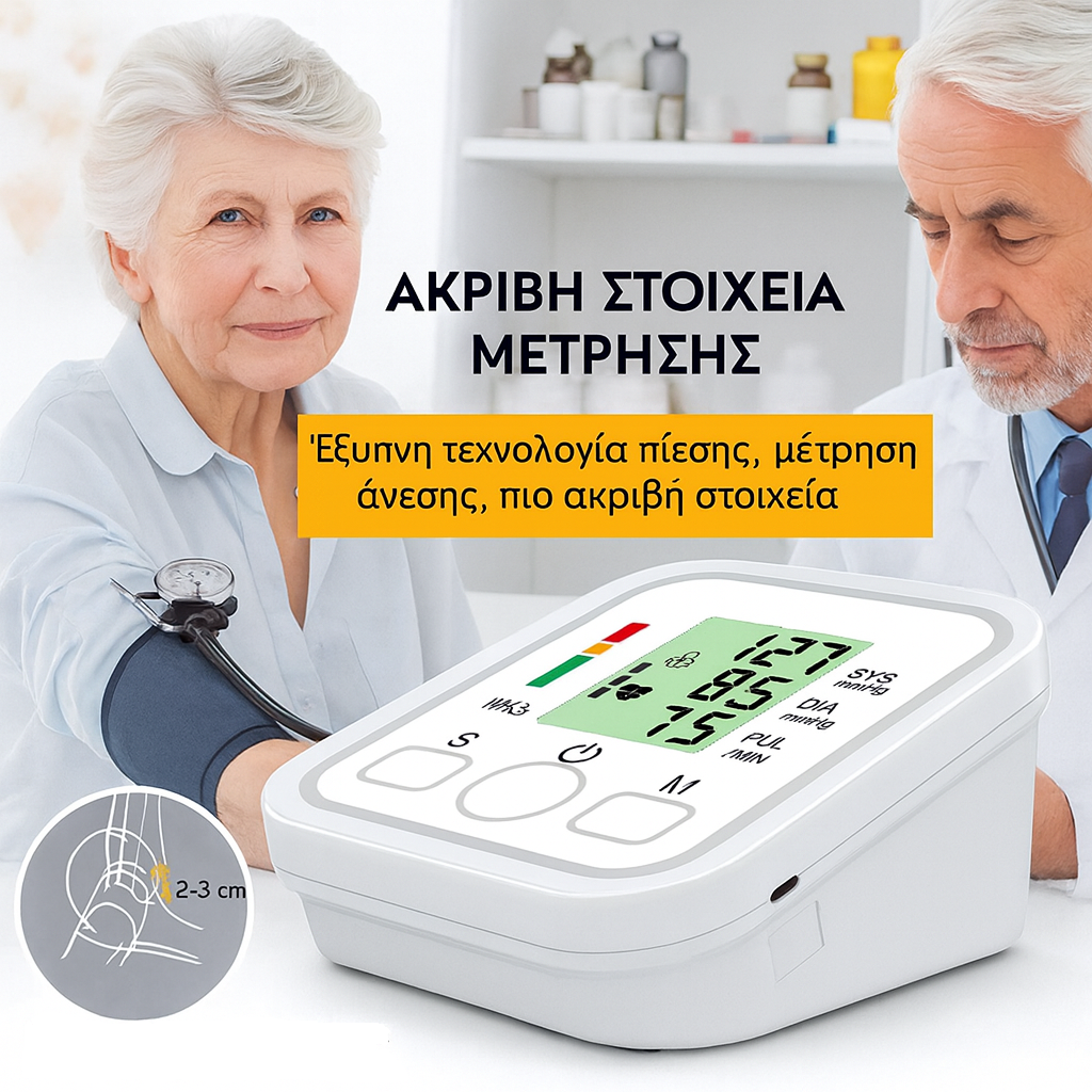 Πιεσόμετρο Ψηφιακό με Οθόνη LCD - InVid