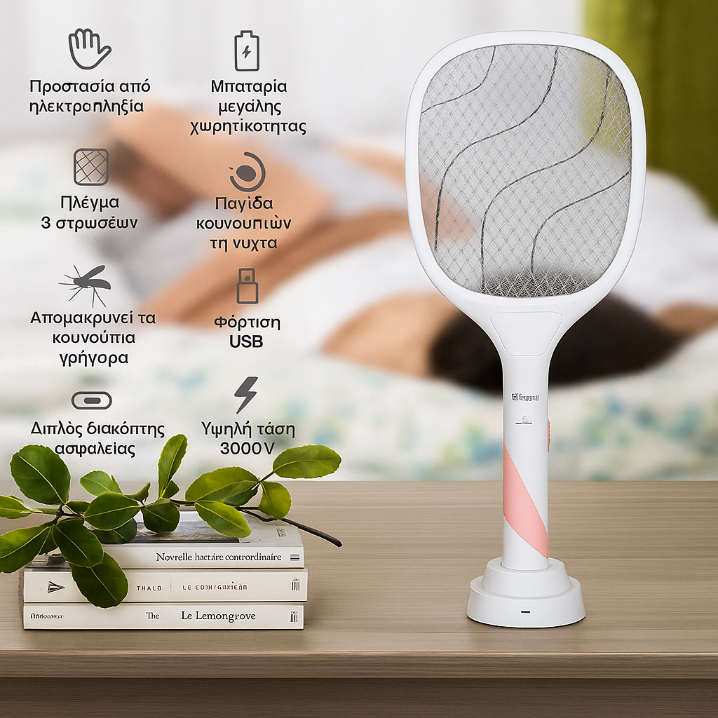 Zapper-  Ηλεκτρική Ρακέτα Εντομοπαγίδα με βάση