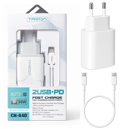 Σούπερ Ταχυφορτιστής Type C 38W- TREQA